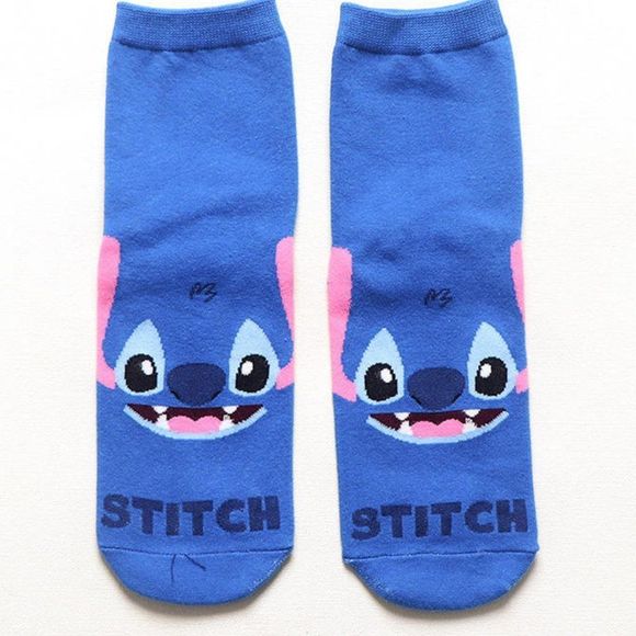 None Accessories - Stitch Totoro Cotton Blend Socks | Birthday Christmas Gift